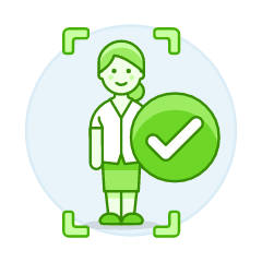 Avatar Green Check 2 5 Illustration from UX Colors Set