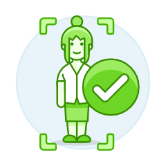 Avatar Green Check 2 6 Illustration from UX Colors Set