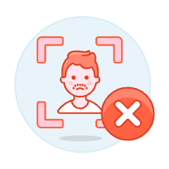 Avatar Red Remove 1 2 Illustration from UX Colors Set