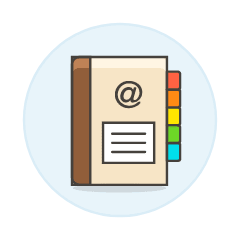 Contact Book 1 Illustration from UX Colors Set