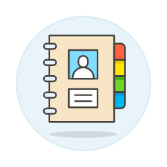 Contact Book 2 Illustration from UX Colors Set