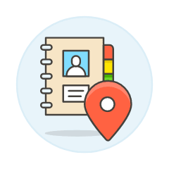 Contact Book Pin Illustration from UX Colors Set