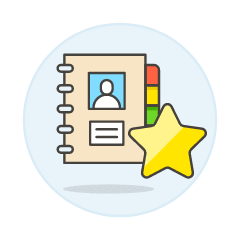 Contact Book Star Illustration from UX Colors Set
