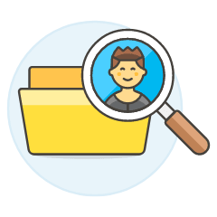 Folder Search 1 Illustration from UX Colors Set