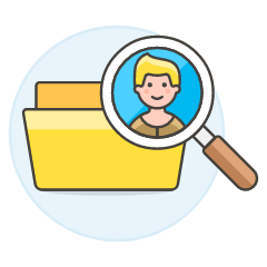 Folder Search 2 Illustration from UX Colors Set