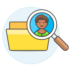 Folder Search 3 Illustration from UX Colors Set