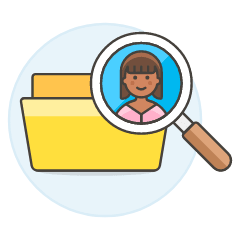 Folder Search 4 Illustration from UX Colors Set