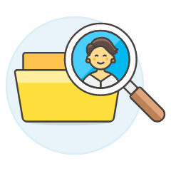 Folder Search 6 Illustration from UX Colors Set