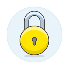 Padlock Circle Illustration from UX Colors Set