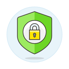 Padlock Shield Illustration from UX Colors Set