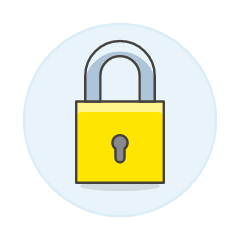 Padlock Square Illustration from UX Colors Set