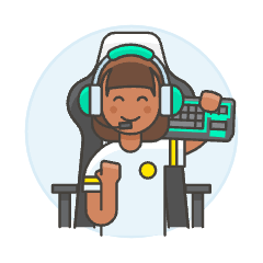Player Fighting 6 Illustration from UX Colors Set