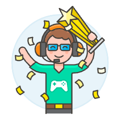 Player Winner 1 Illustration from UX Colors Set