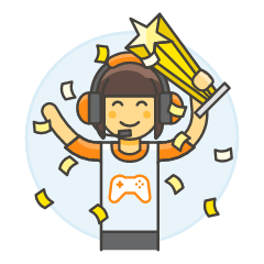 Player Winner 6 Illustration from UX Colors Set