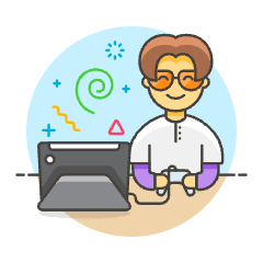 Player Tablet 5 Illustration from UX Colors Set