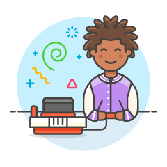 Playing Famicon 3 Illustration from UX Colors Set