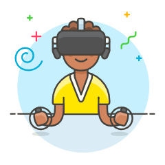Playing VR 2 Illustration from UX Colors Set
