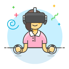 Playing VR 6 Illustration from UX Colors Set