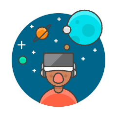 Playing VR Space 3 Illustration from UX Colors Set