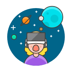 Playing VR Space 4 Illustration from UX Colors Set