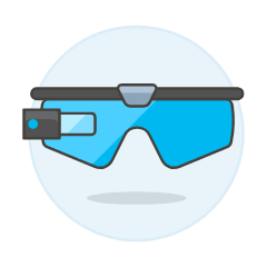 Video Camera Glasses 2 Illustration from UX Colors Set