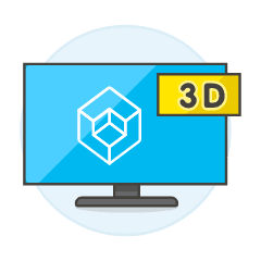 Television 3 D Illustration from UX Colors Set