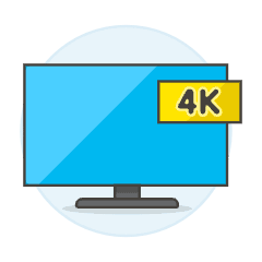 Television 4 K Illustration from UX Colors Set
