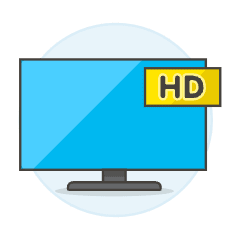 Television Hd Illustration from UX Colors Set