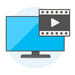 Television Media Illustration from UX Colors Set