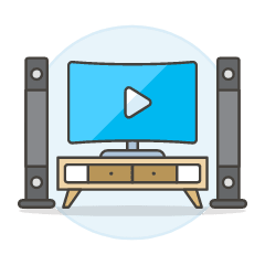 Television Modern Theater Illustration from UX Colors Set