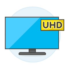 Television Uhd Illustration from UX Colors Set
