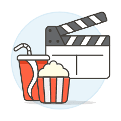 Cinema Theater Movie Illustration from UX Colors Set