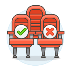 Seat Movie Reservation Illustration from UX Colors Set