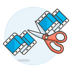 Film Cut Editor Illustration from UX Colors Set