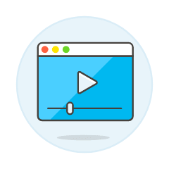 Video Player App Illustration from UX Colors Set