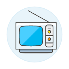 Television Vintage 2 Illustration from UX Colors Set