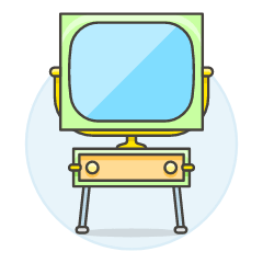 Television Vintage 3 Illustration from UX Colors Set