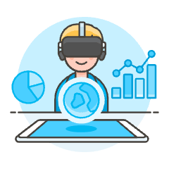 Vr Dashboard 1 Illustration from UX Colors Set