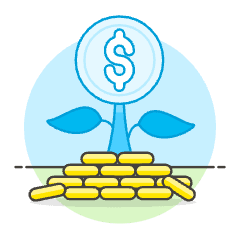 Vr Growing Money Illustration from UX Colors Set