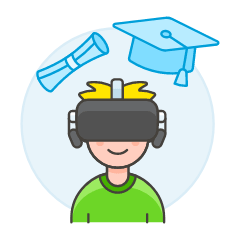 Vr Education 1 Illustration from UX Colors Set