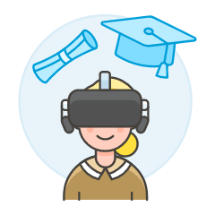 Vr Education 4 Illustration from UX Colors Set