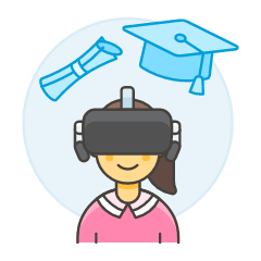 Vr Education 6 Illustration from UX Colors Set