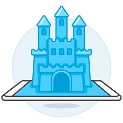 Hologram Castle Illustration from UX Colors Set