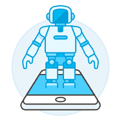Hologram Robot 1 Illustration from UX Colors Set