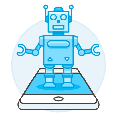 Hologram Robot 2 Illustration from UX Colors Set