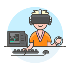 Vr Gaming 1 1 Illustration from UX Colors Set