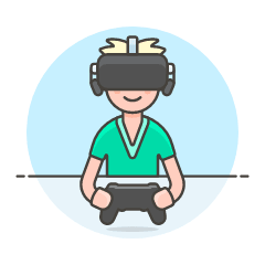 Vr Gaming 2 1 Illustration from UX Colors Set