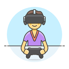 Vr Gaming 2 3 Illustration from UX Colors Set