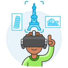 Vr Destination 2 Illustration from UX Colors Set