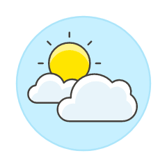 Cloudy Sun Illustration from UX Colors Set